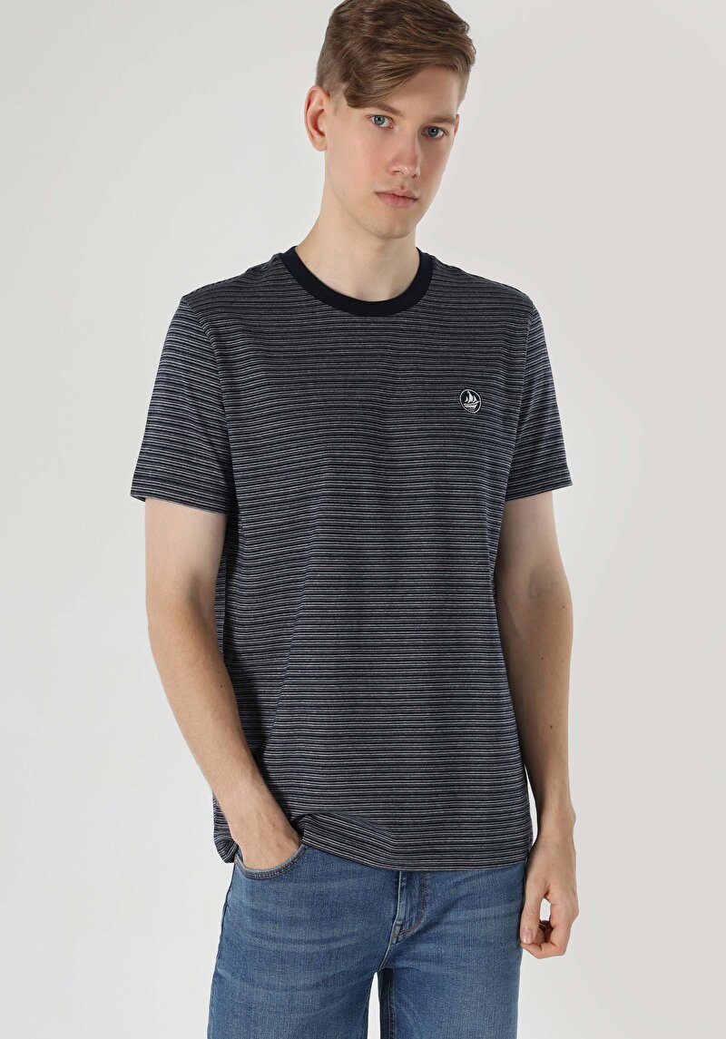 Зображення Футболка З Коротким Рукавом Чоловіча Синя  Cl1062939