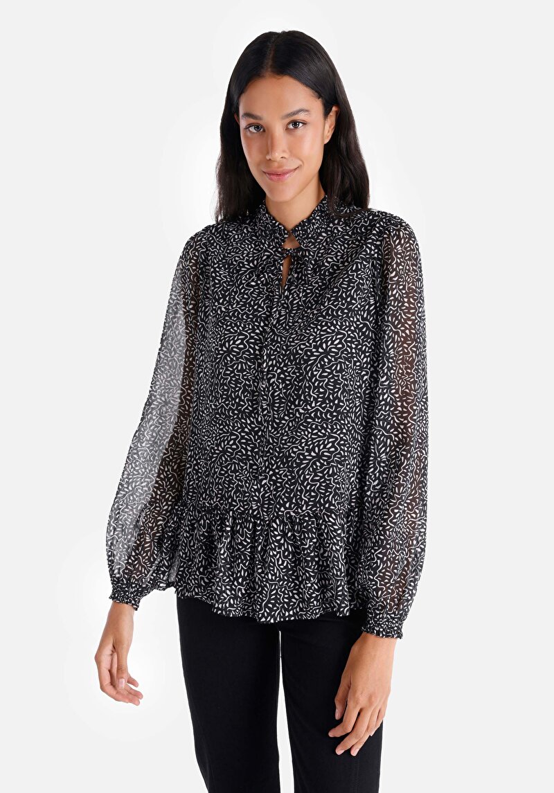 Зображення Сорочка З Довгим Рукавом Жіноча Чорна Cl1065867