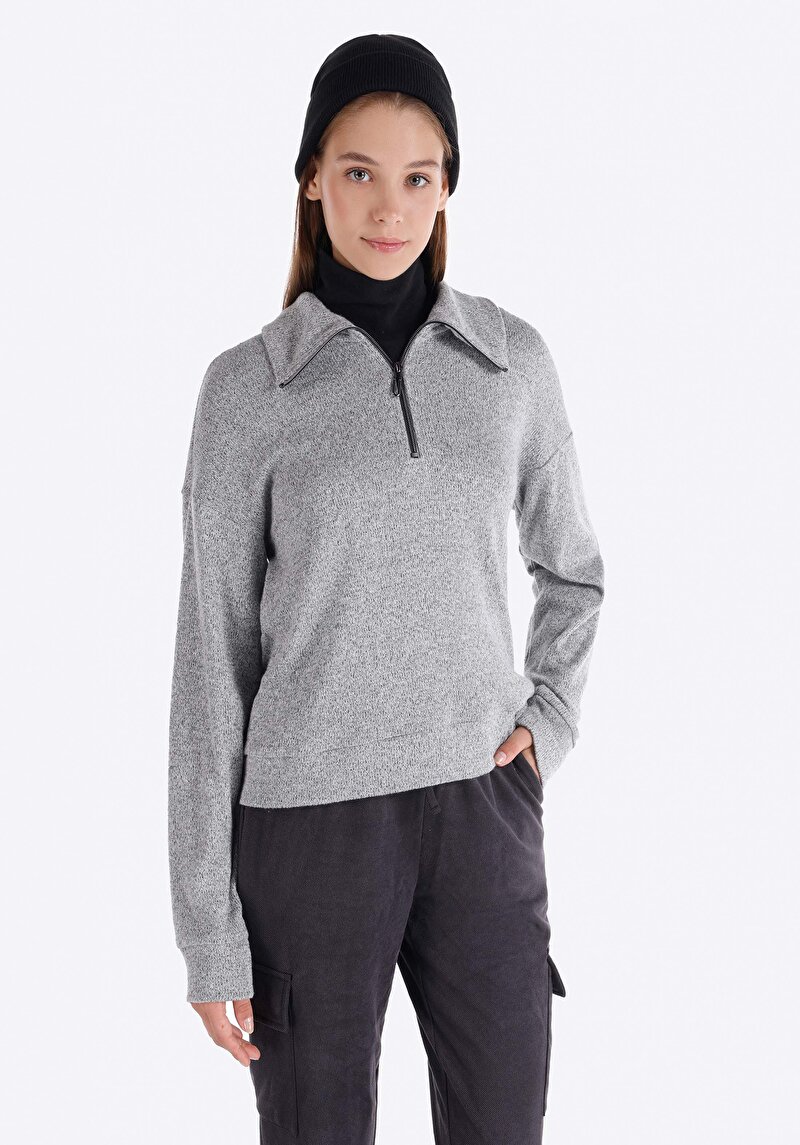 Зображення Футболка З Довгим Рукавом Жіноча Сіра  Cl1065926