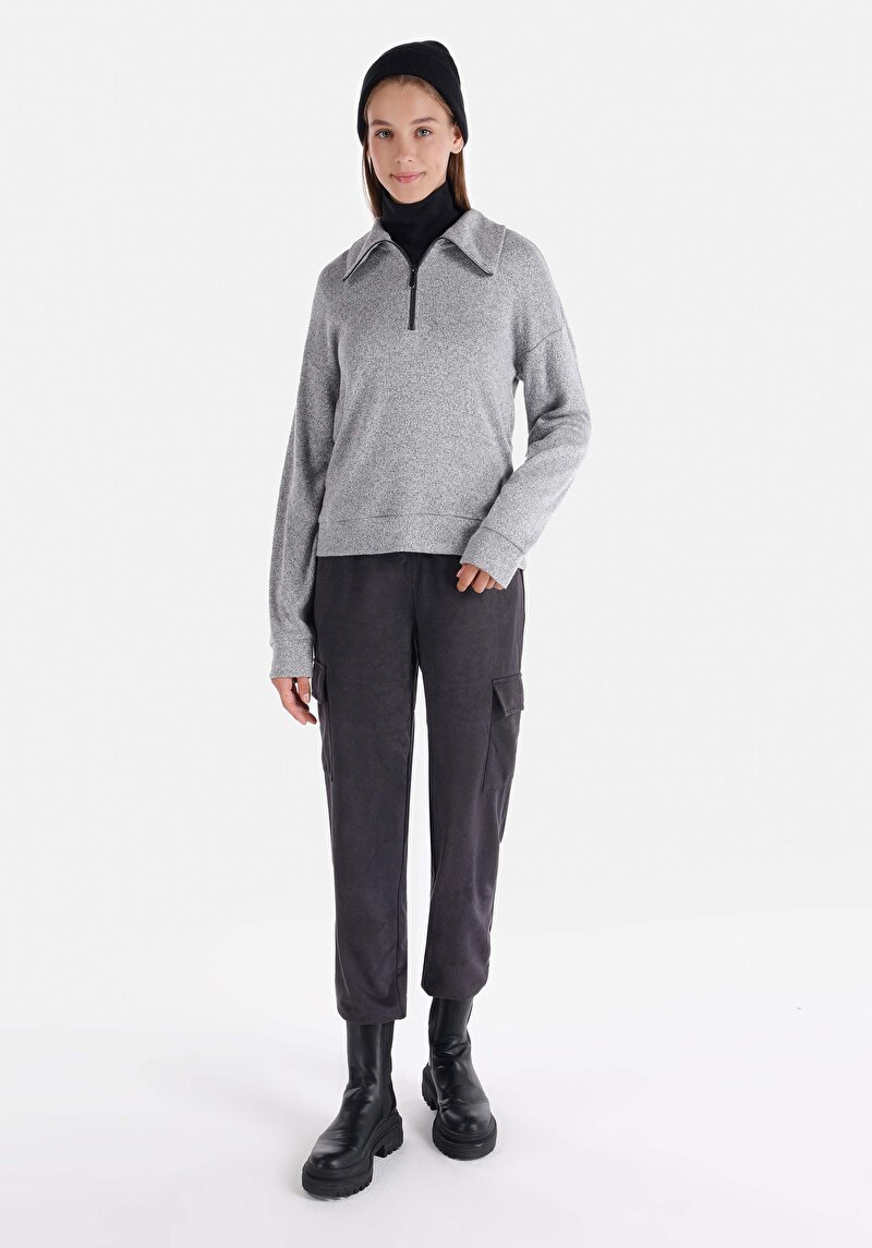 Показати інформацію про Футболка З Довгим Рукавом Жіноча Сіра  Cl1065926