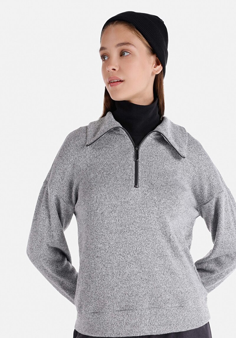 Показати інформацію про Футболка З Довгим Рукавом Жіноча Сіра  Cl1065926