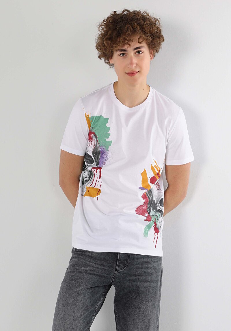 Зображення Футболка З Коротким Рукавом Чоловіча Біла  Cl1063160