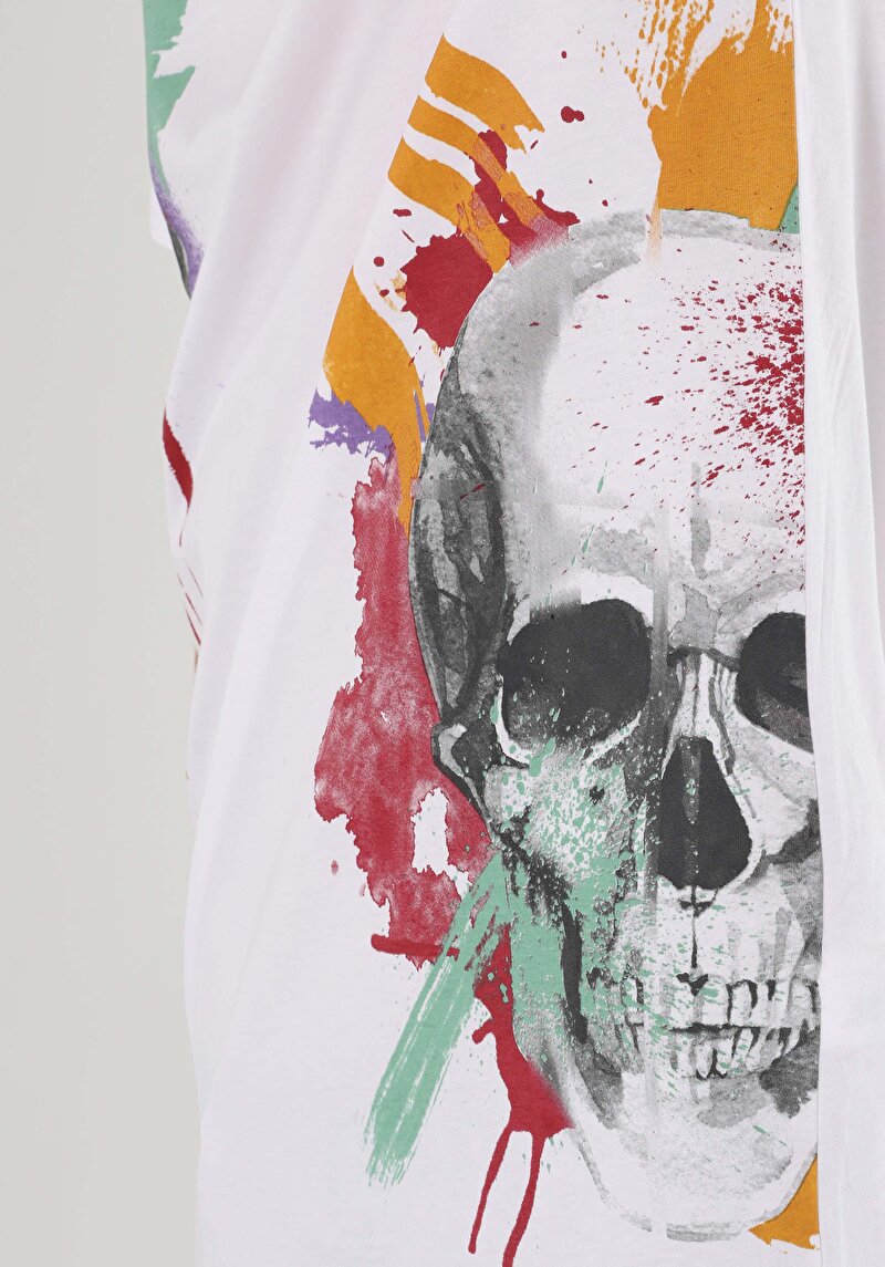 Показати інформацію про Футболка З Коротким Рукавом Чоловіча Біла  Cl1063160