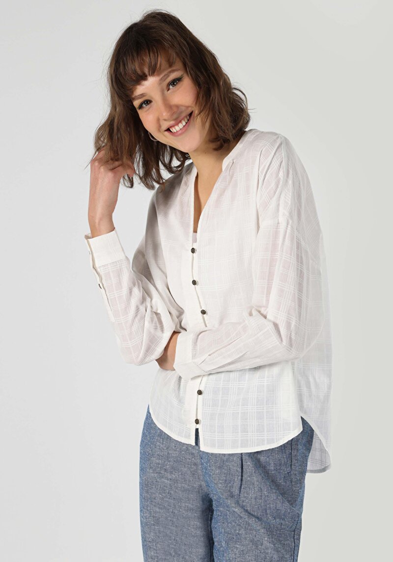 Зображення Сорочка З Довгим Рукавом Жіноча Біла  Cl1063171