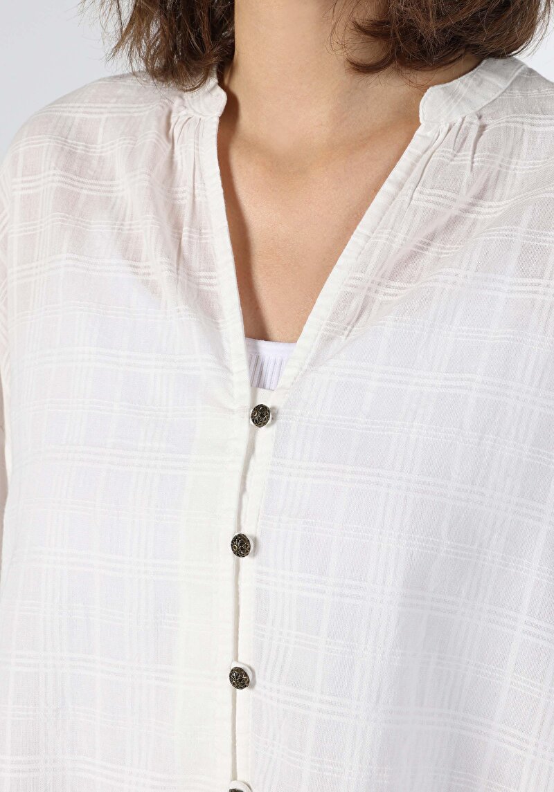 Показати інформацію про Сорочка З Довгим Рукавом Жіноча Біла  Cl1063171