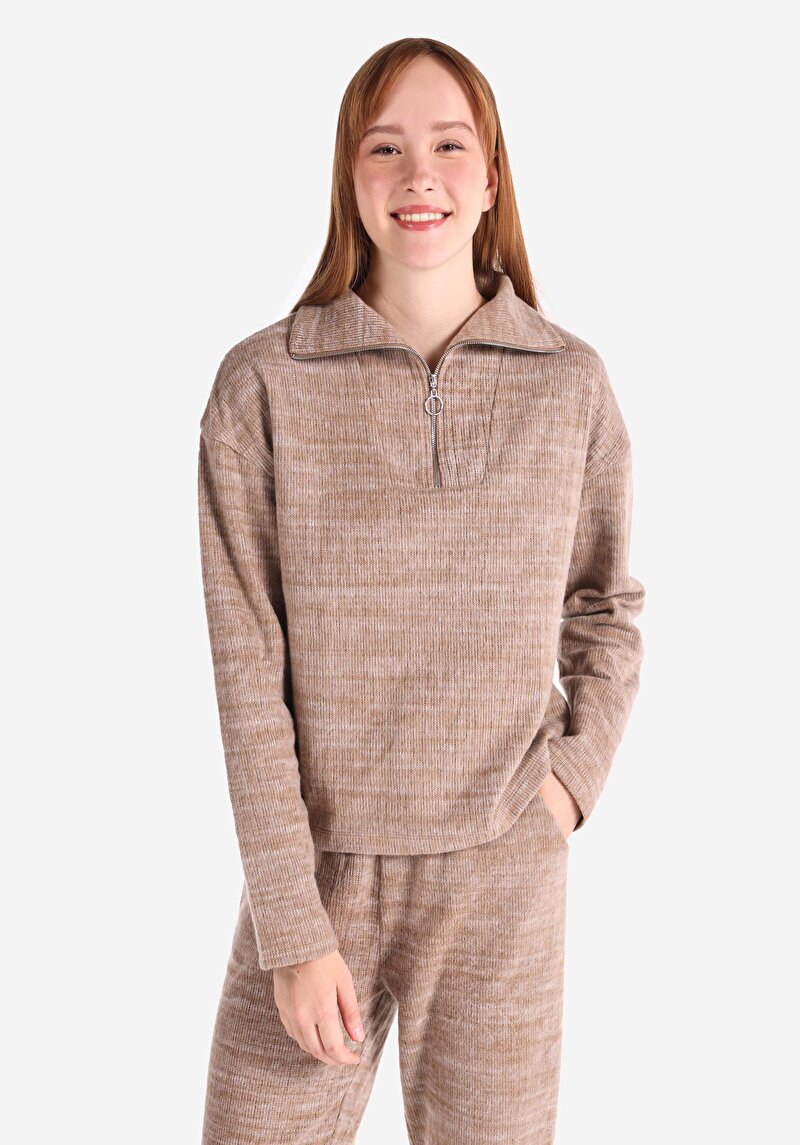 Зображення Футболка З Довгим Рукавом Жіноча Коричнева  Cl1066040