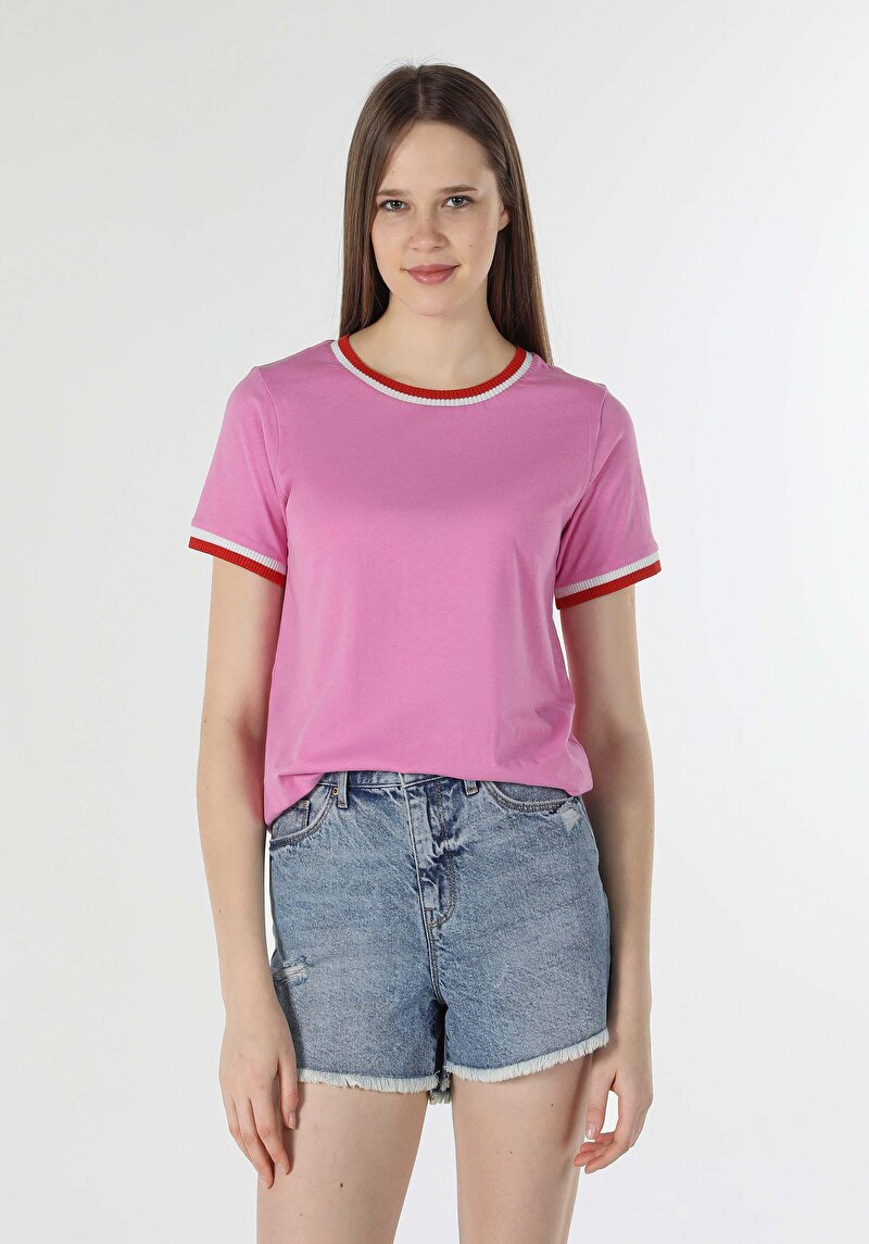 Показати інформацію про Футболка З Коротким Рукавом Жіноча Рожева  Cl1059035