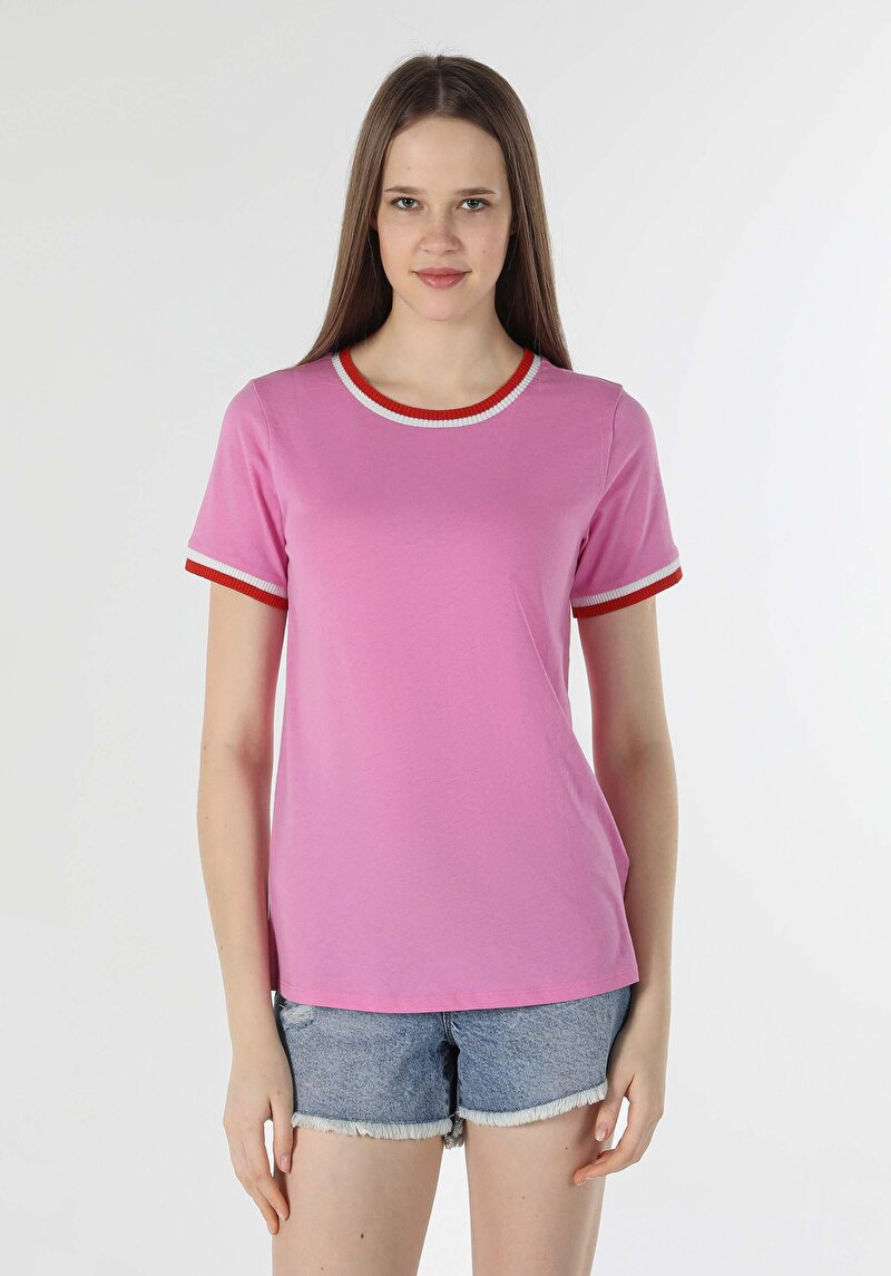 Показати інформацію про Футболка З Коротким Рукавом Жіноча Рожева  Cl1059035