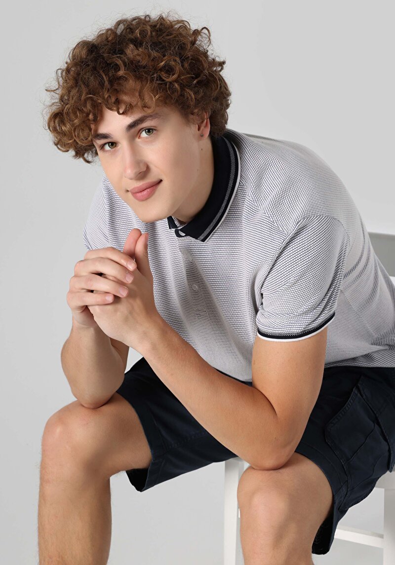 Зображення Поло З Коротким Рукавом Чоловіче Синє  Cl1063176