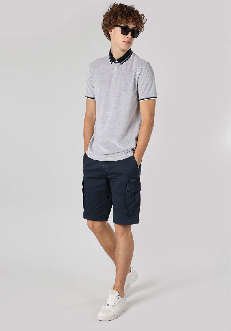 Показати інформацію про Поло З Коротким Рукавом Чоловіче Синє  Cl1063176