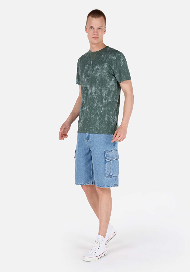 Показати інформацію про Футболка З Коротким Рукавом Чоловіча Зелена  Cl1068800