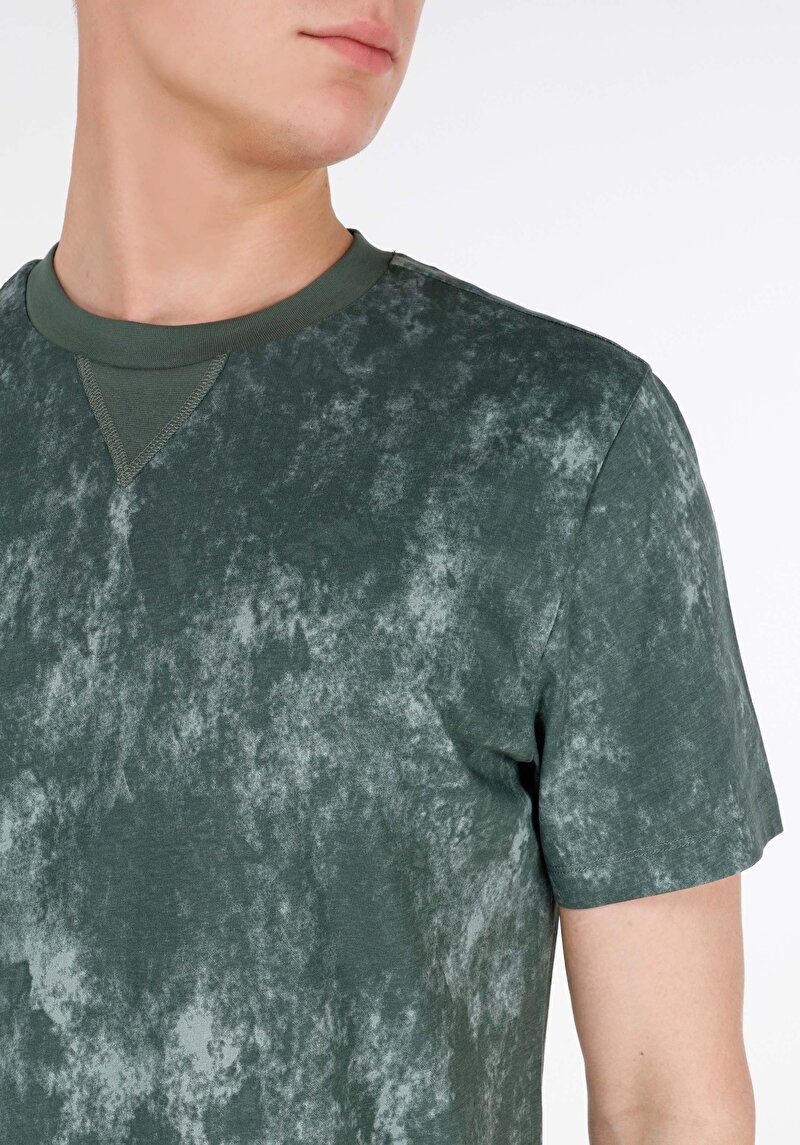 Показати інформацію про Футболка З Коротким Рукавом Чоловіча Зелена  Cl1068800