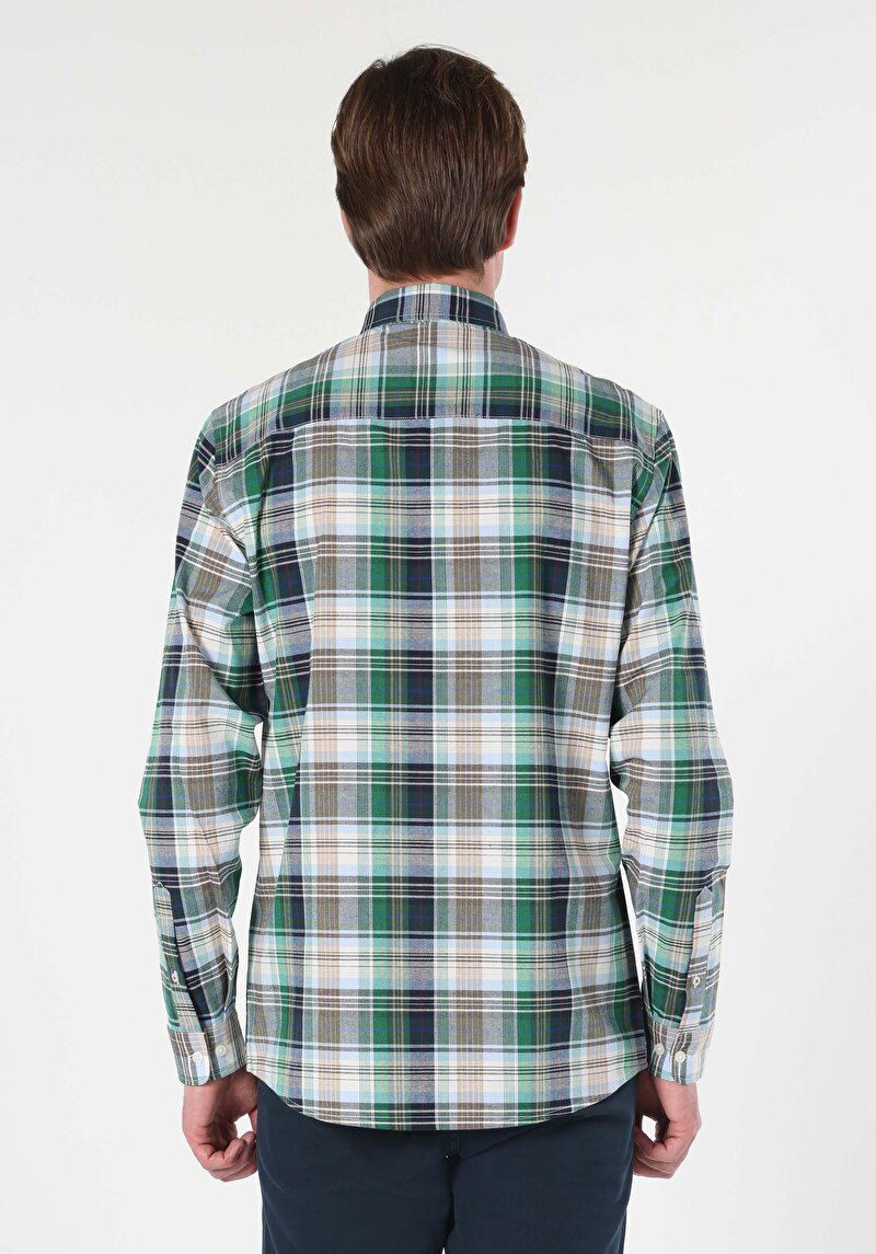 Показати інформацію про Сорочка З Довгим Рукавом Чоловіча Зелена  Cl1063200