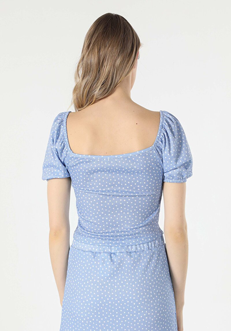 Показати інформацію про Футболка З Коротким Рукавом Жіноча Блакитна  Cl1059082