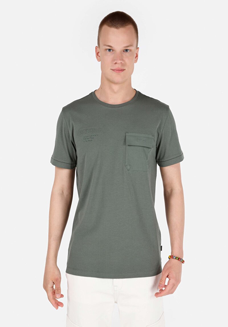 Зображення Футболка З Коротким Рукавом Чоловіча Зелена  Cl1068837