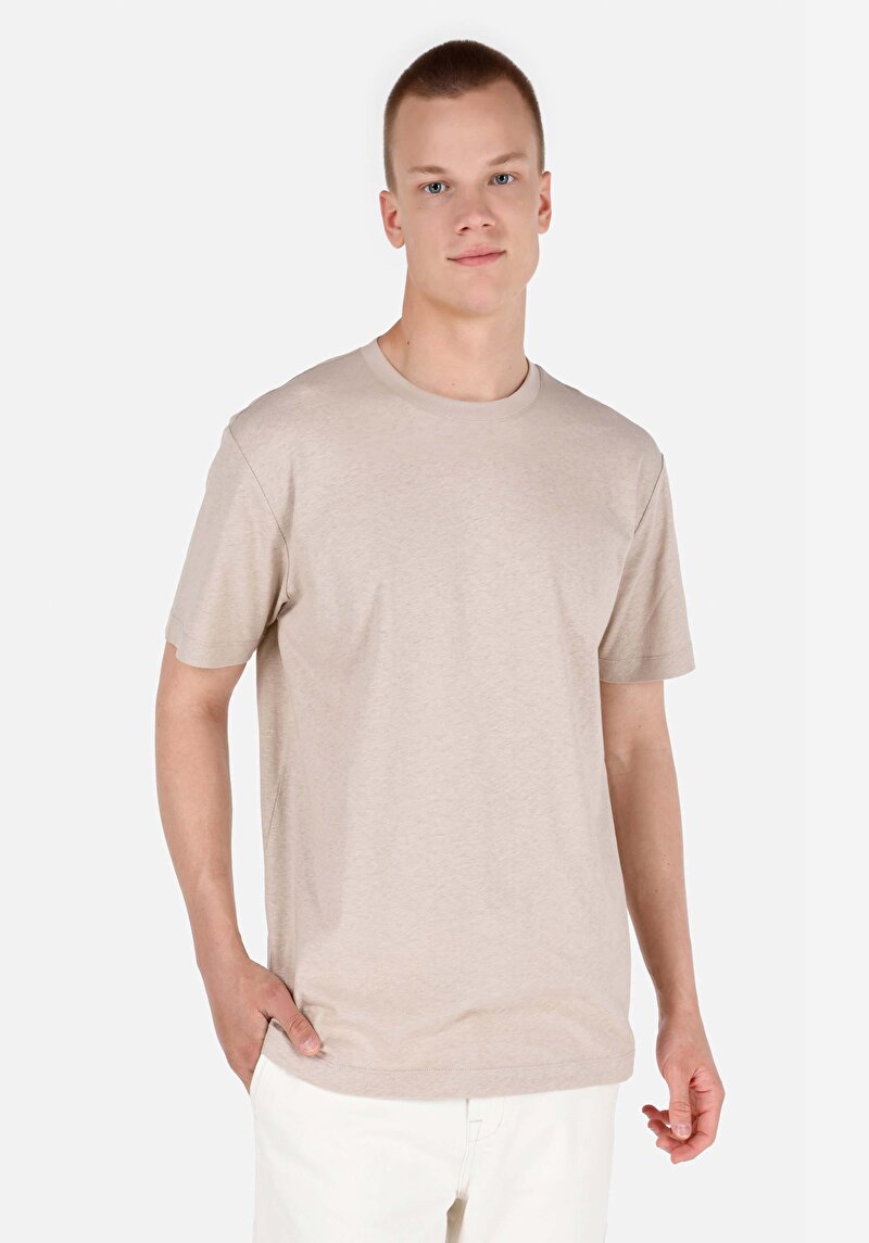 Зображення Футболка З Коротким Рукавом Чоловіча Бежева  Cl1068860