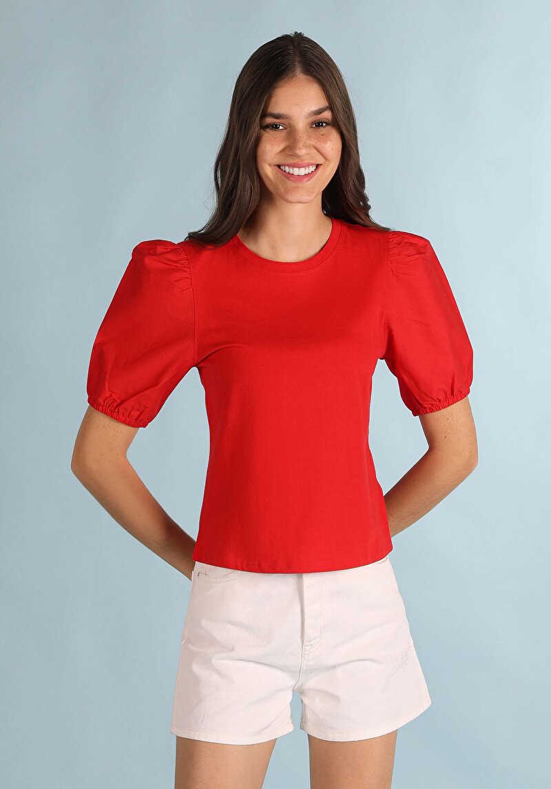 Показати інформацію про Футболка З Коротким Рукавом Жіноча Червона  Cl1059127