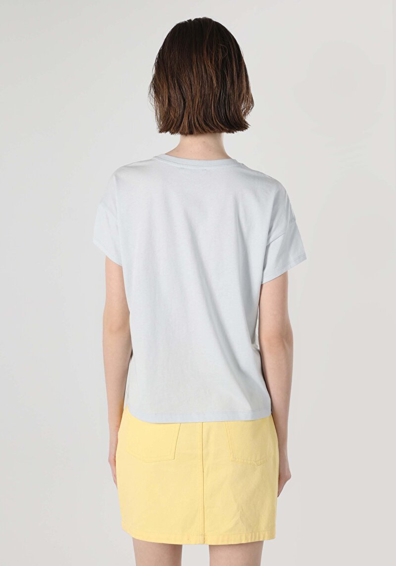 Показати інформацію про Футболка З Коротким Рукавом Жіноча Блакитна  Cl1063251