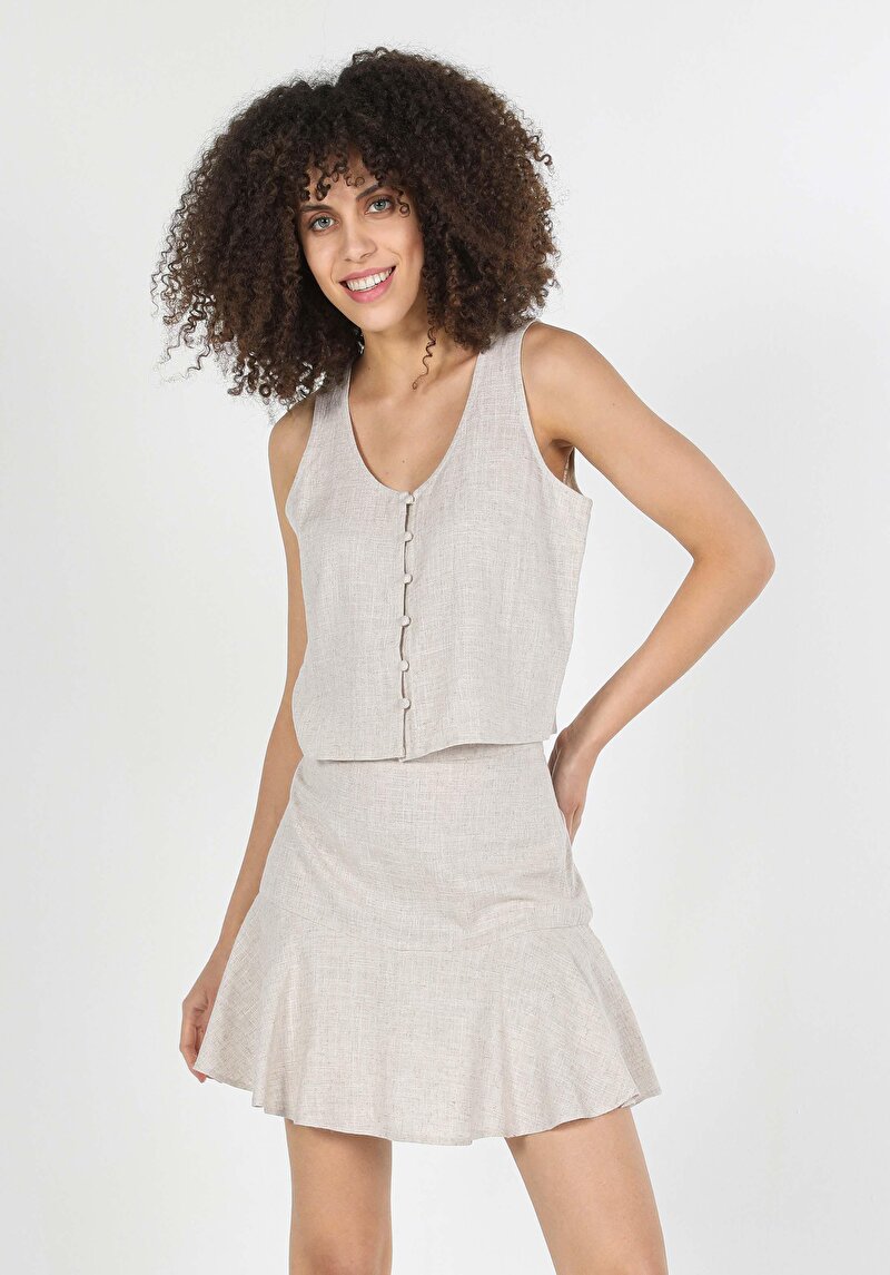 Показати інформацію про Сорочка З Коротким Рукавом Жіноча Бежева  Cl1059358