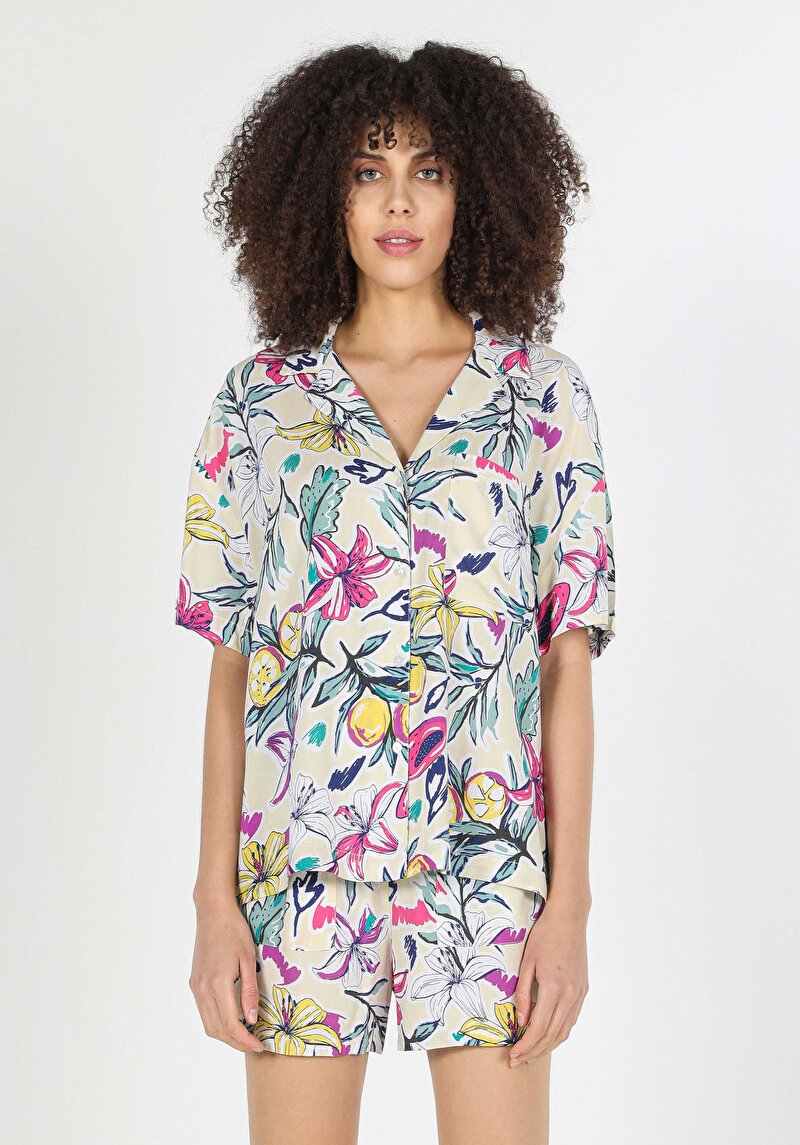 Показати інформацію про Сорочка З Коротким Рукавом Жіноча Мультіколор  Cl1059366