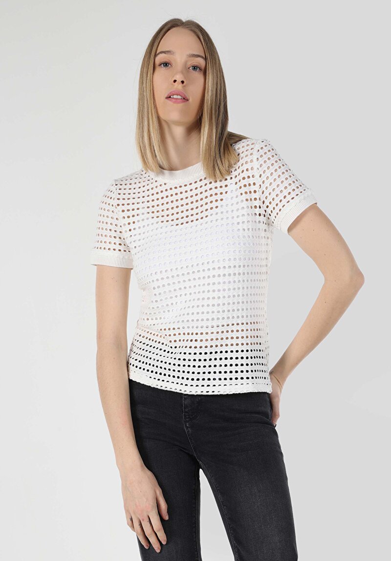 Показати інформацію про Футболка З Коротким Рукавом Жіноча Біла  Cl1063310