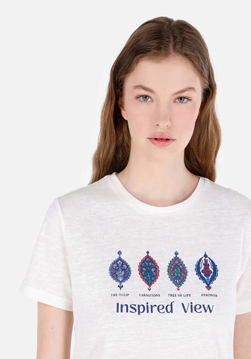 Показати інформацію про Футболка З Коротким Рукавом Жіноча Біла  Cl1066579