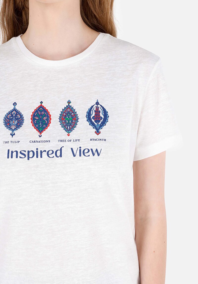 Показати інформацію про Футболка З Коротким Рукавом Жіноча Біла  Cl1066579