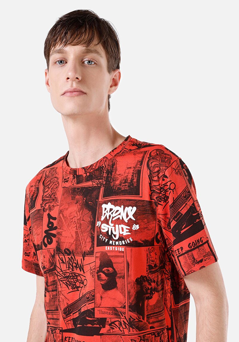 Показати інформацію про Футболка З Коротким Рукавом Чоловіча Помаранчева  Cl1066733