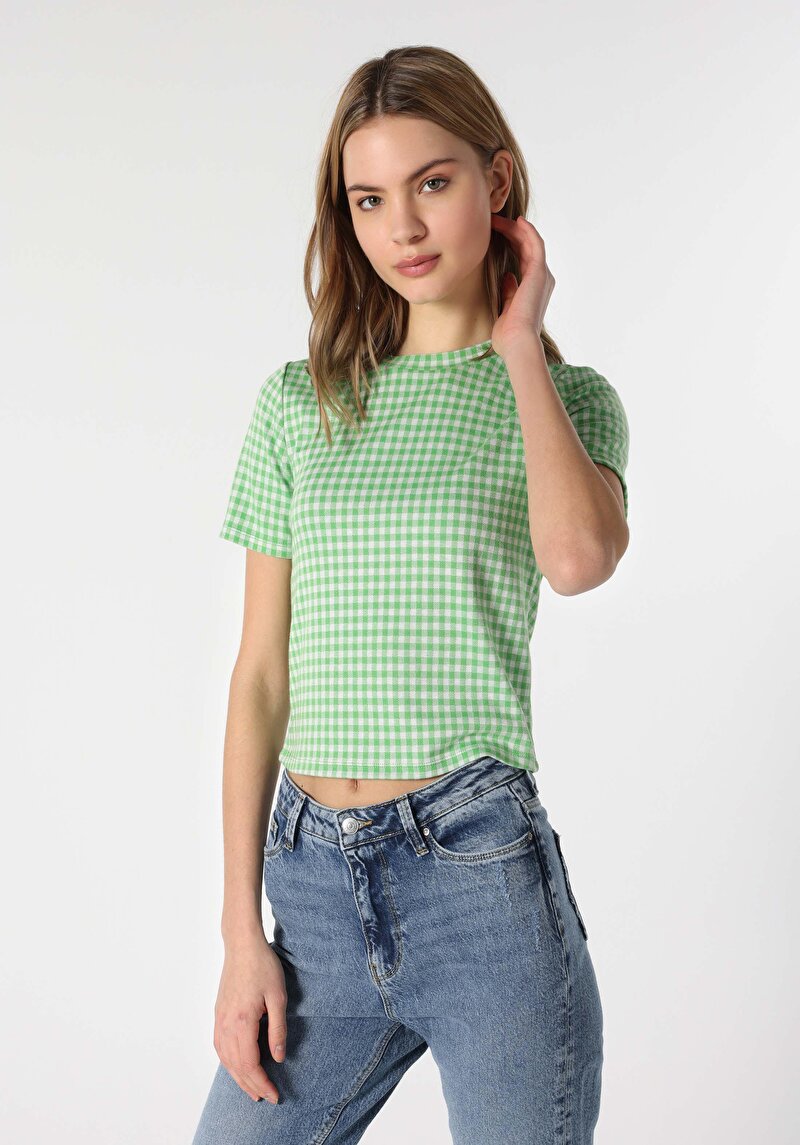 Показати інформацію про Футболка З Коротким Рукавом Жіноча Зелена  Cl1063339