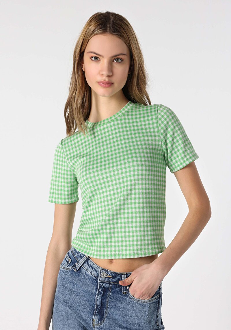 Показати інформацію про Футболка З Коротким Рукавом Жіноча Зелена  Cl1063339