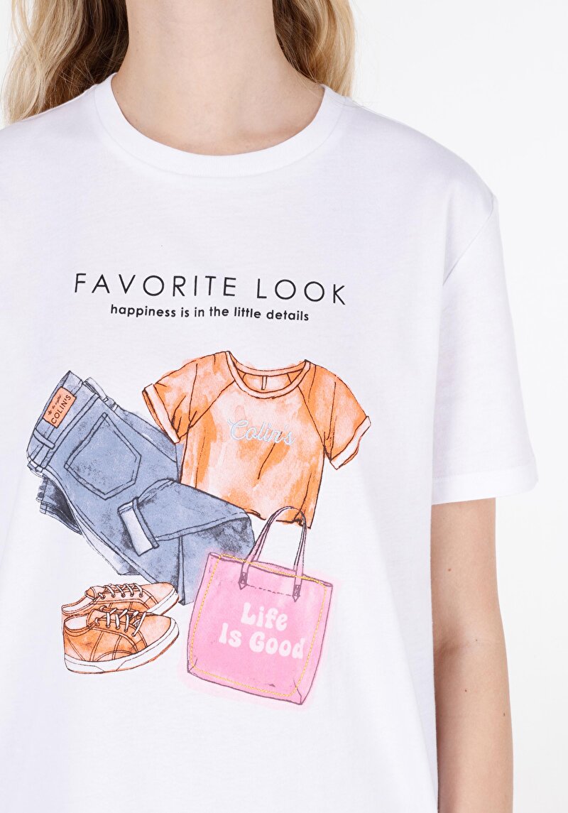 Показати інформацію про Футболка З Коротким Рукавом Жіноча Біла  Cl1069108