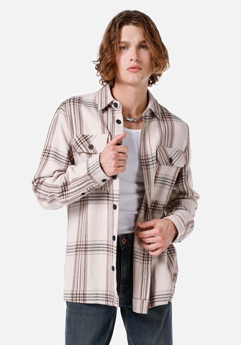 Зображення Сорочка З Довгим Рукавом Чоловіча Бежева  Cl1066796