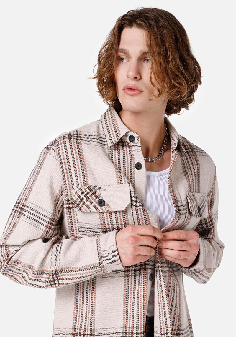 Зображення Сорочка З Довгим Рукавом Чоловіча Бежева  Cl1066796