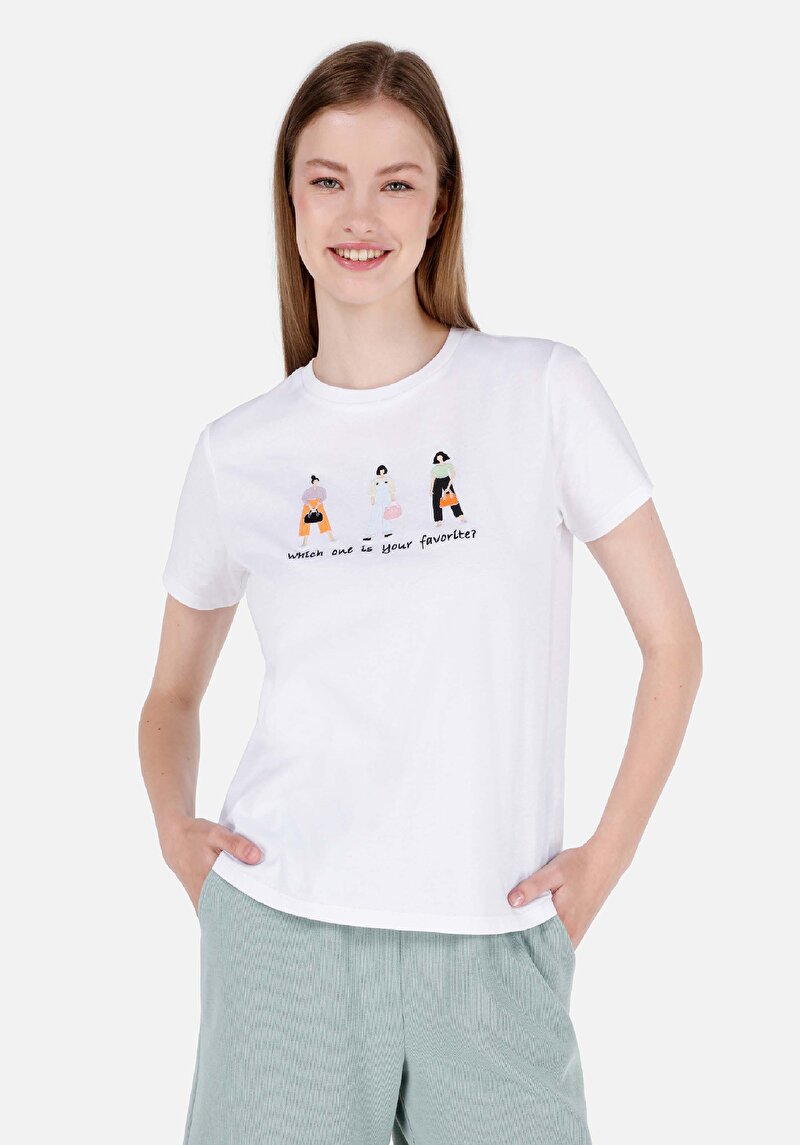 Зображення Футболка З Коротким Рукавом Жіноча Біла  Cl1069109