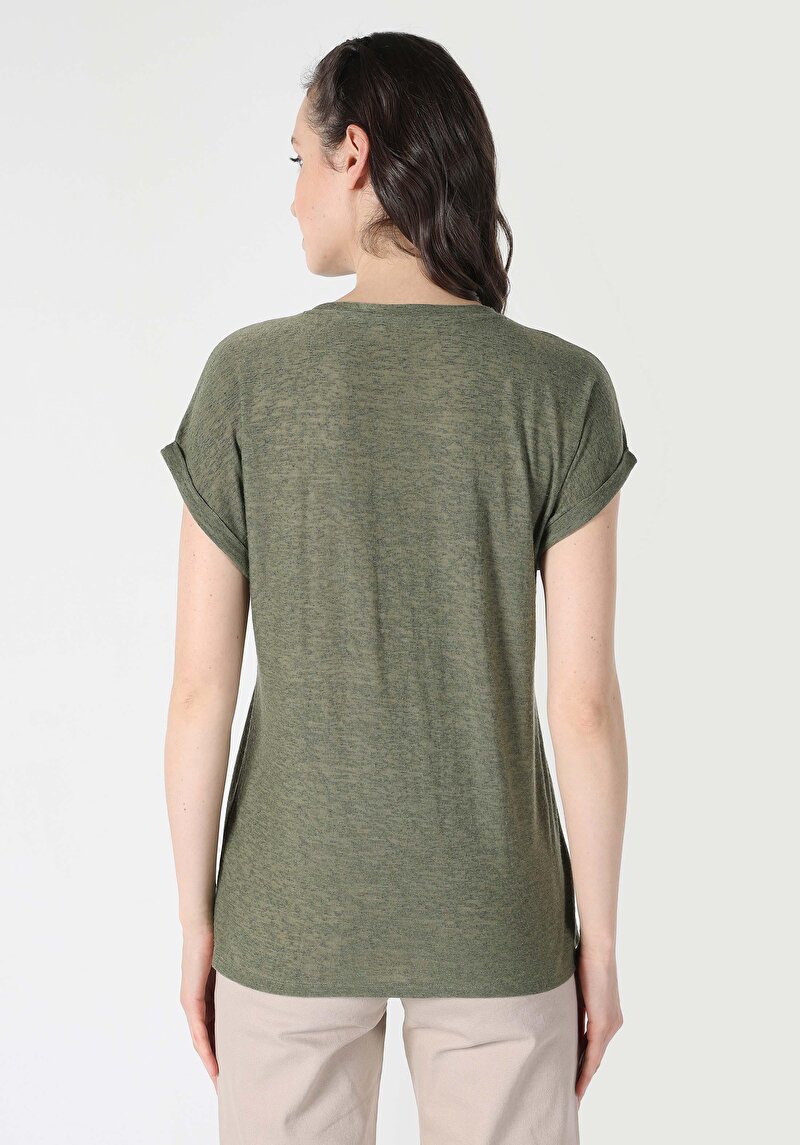 Показати інформацію про Футболка З Коротким Рукавом Жіноча Зелена  Cl1063346