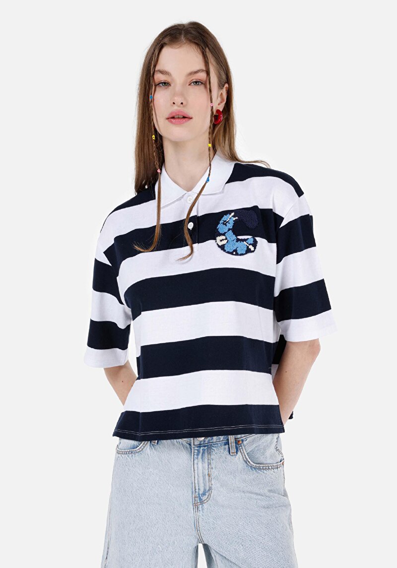 Зображення Футболка З Коротким Рукавом Жіноча Синя  Cl1069113