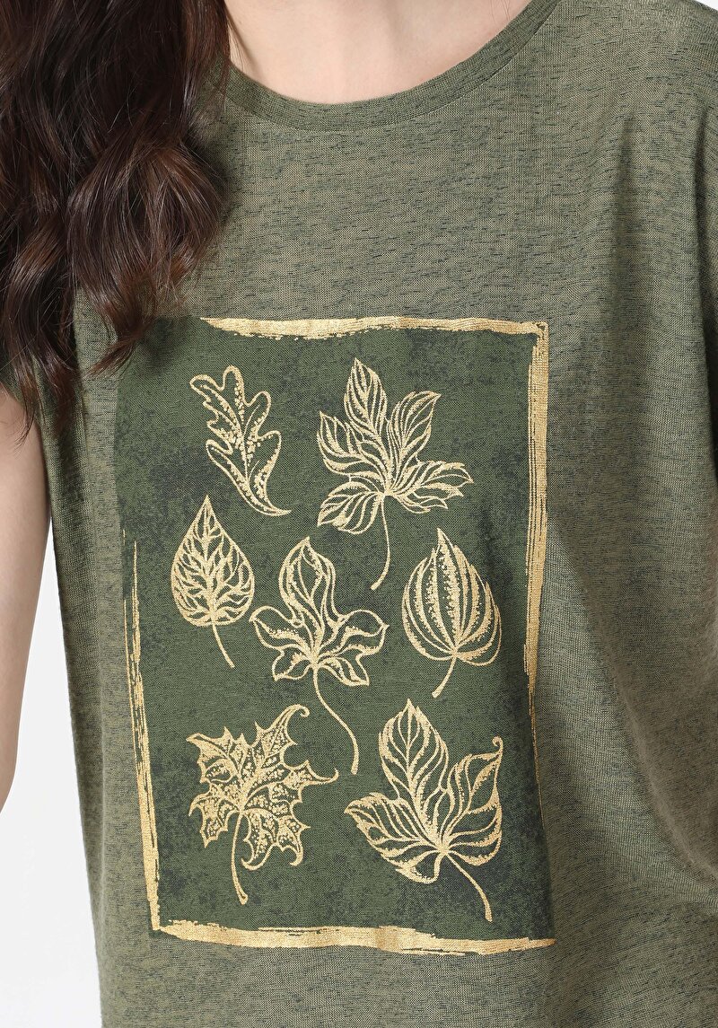 Показати інформацію про Футболка З Коротким Рукавом Жіноча Зелена  Cl1063346