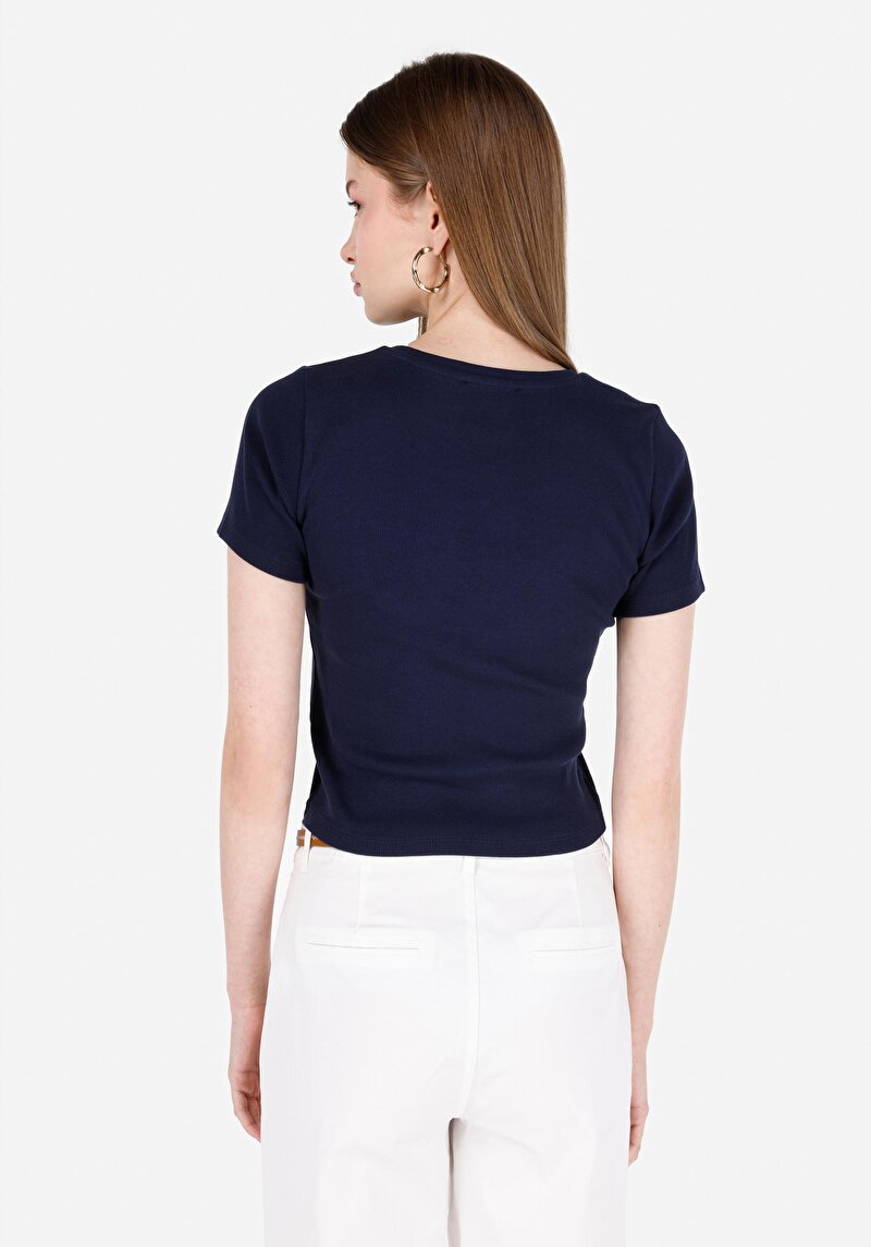 Показати інформацію про Футболка З Коротким Рукавом Жіноча Синя  Cl1069121