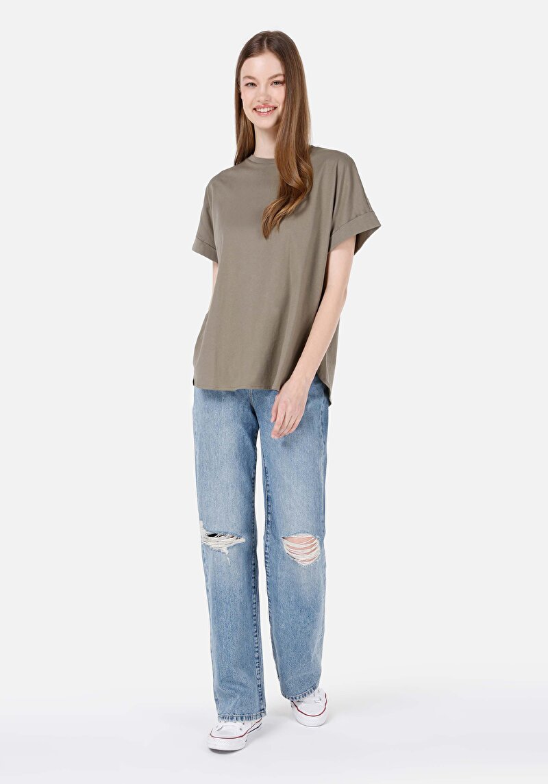 Показати інформацію про Футболка З Коротким Рукавом Жіноча Зелена  Cl1069160