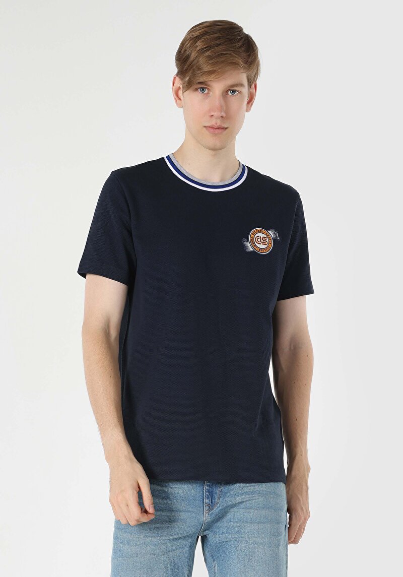 Зображення Футболка З Коротким Рукавом Чоловіча Синя  Cl1063355