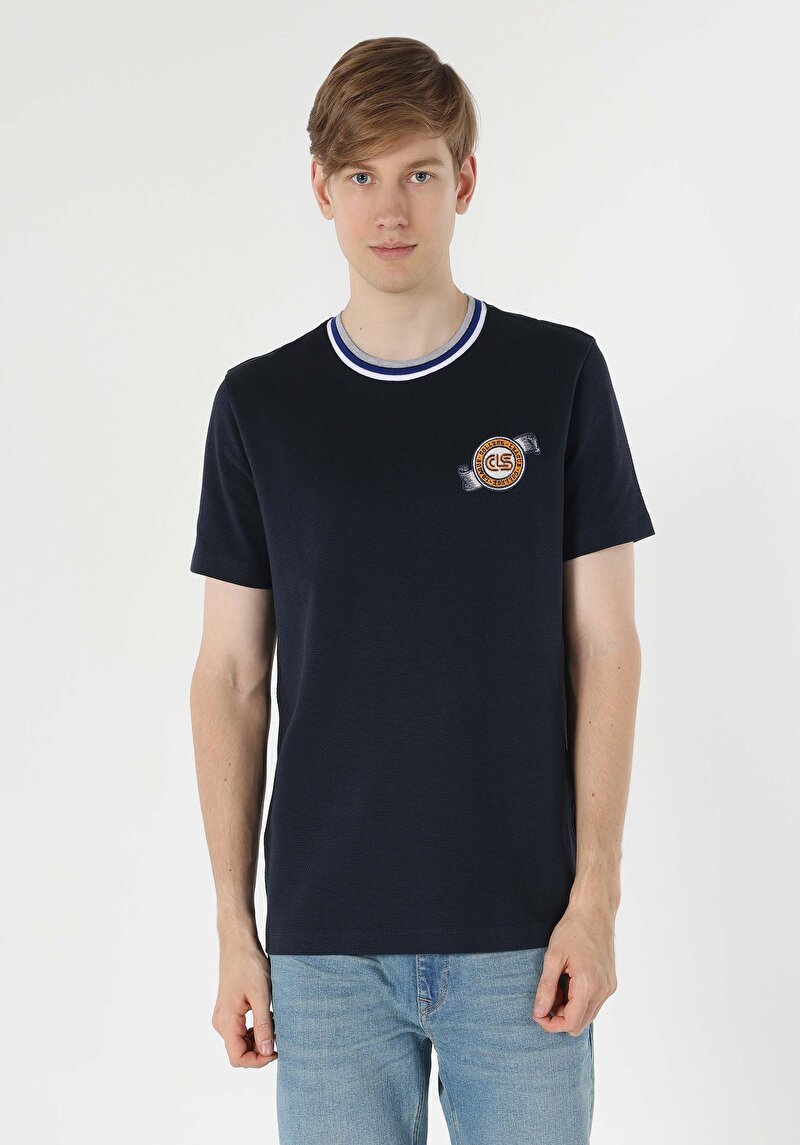 Показати інформацію про Футболка З Коротким Рукавом Чоловіча Синя  Cl1063355