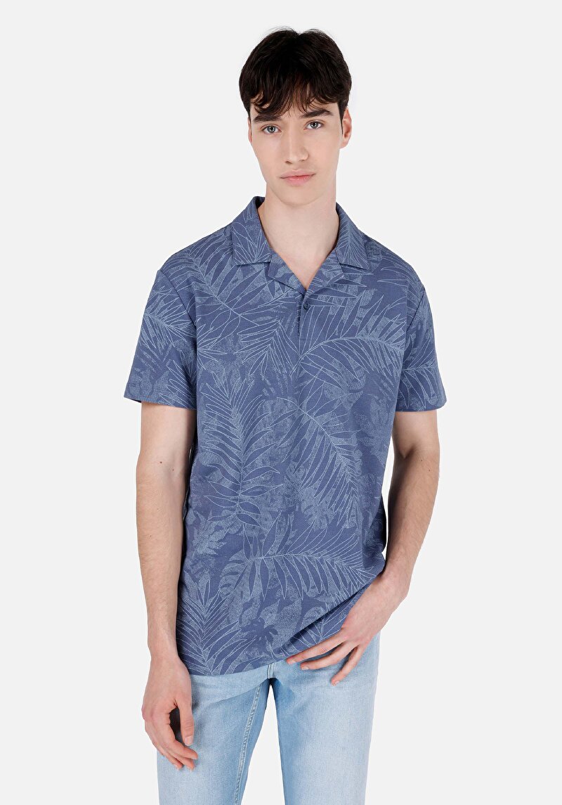 Зображення Поло З Коротким Рукавом Чоловіче Блакитне  Cl1066933