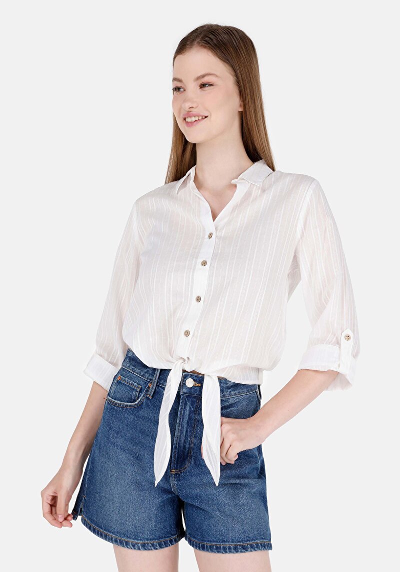 Зображення Сорочка З Довгим Рукавом Жіноча Біла Cl1069203