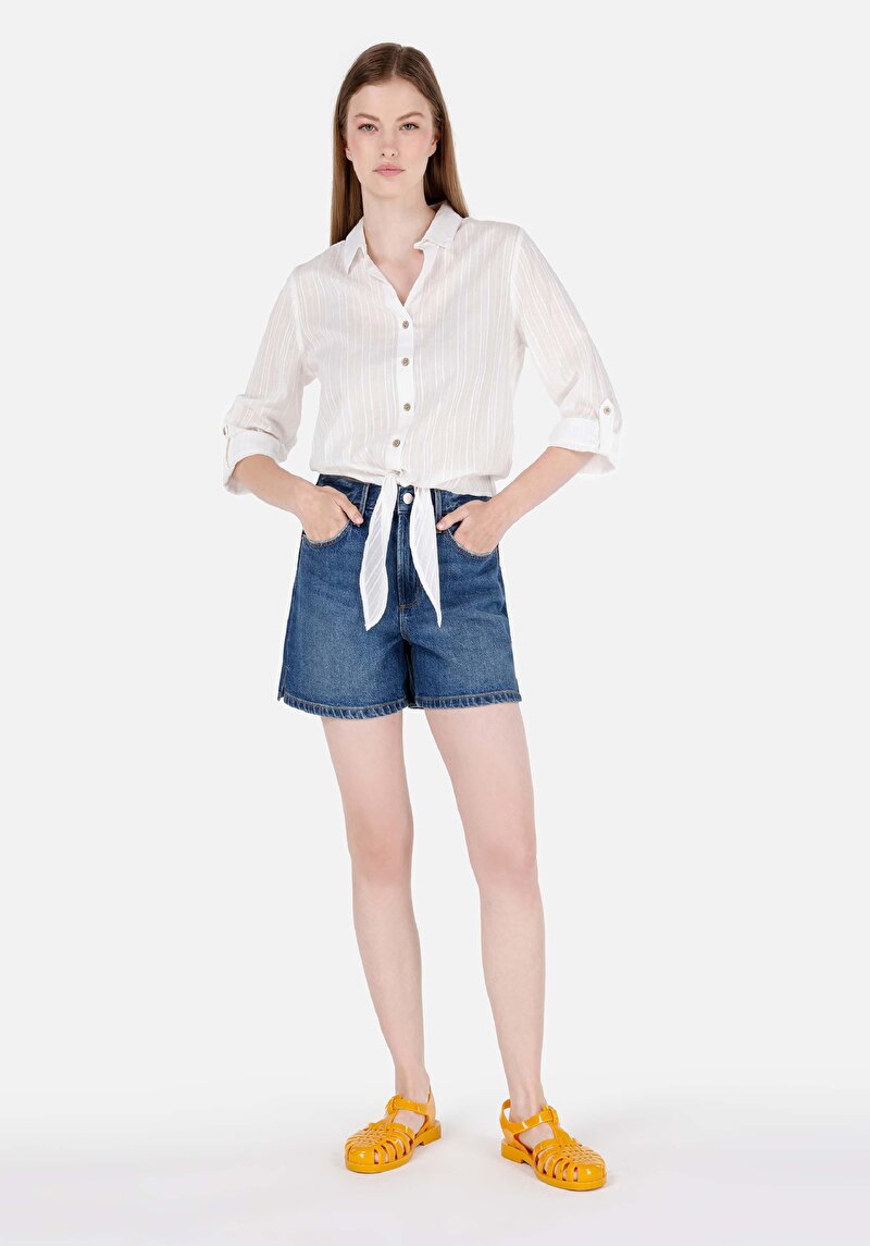 Показати інформацію про Сорочка З Довгим Рукавом Жіноча Біла  Cl1069203