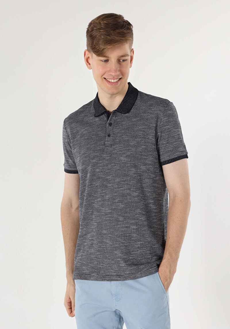 Показати інформацію про Поло З Коротким Рукавом Чоловіче Синє  Cl1063389