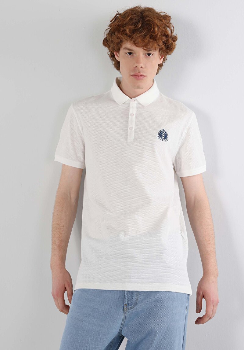 Показати інформацію про Поло З Коротким Рукавом Чоловіче Біле  Cl1063395