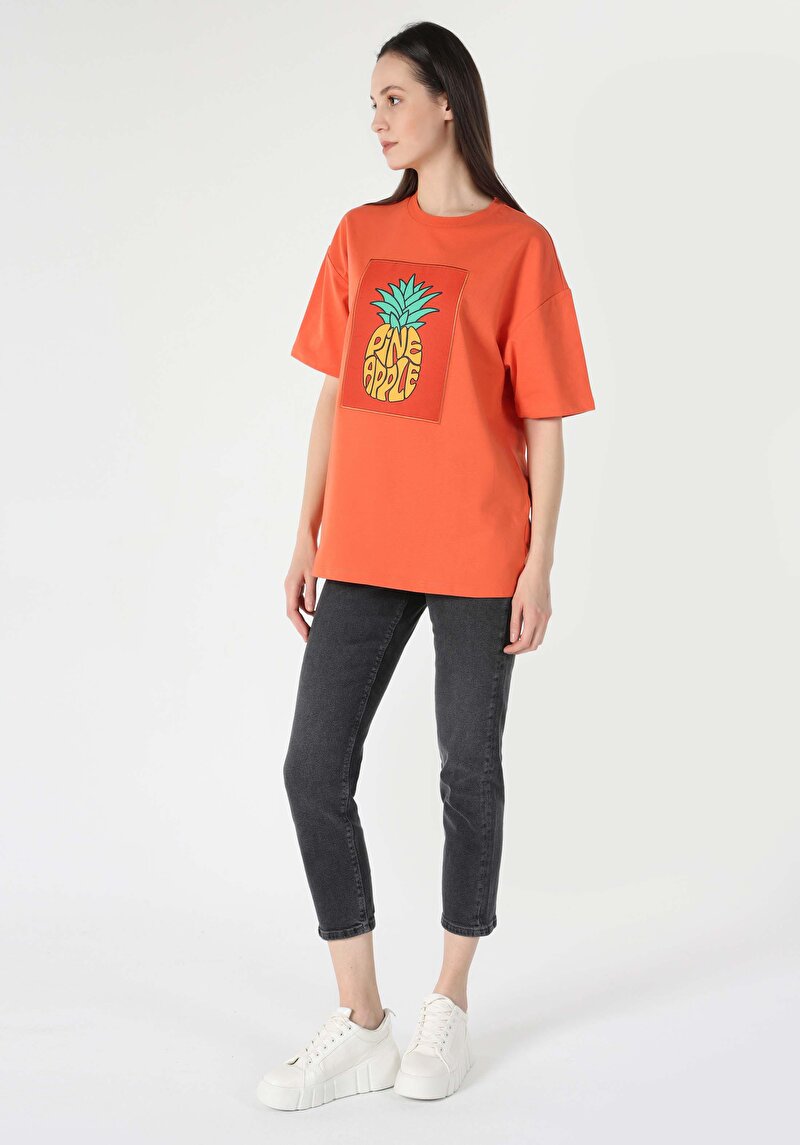 Показати інформацію про Футболка З Коротким Рукавом Жіноча Помаранчева  Cl1063409
