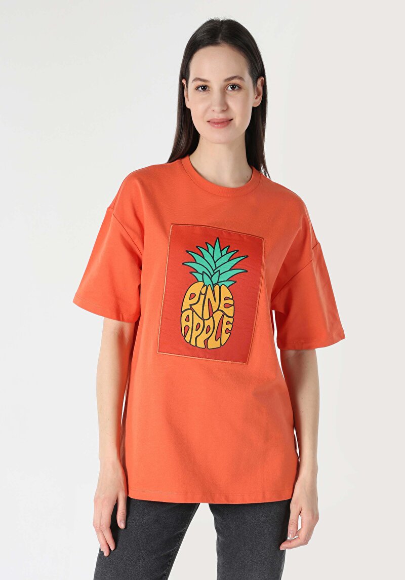 Показати інформацію про Футболка З Коротким Рукавом Жіноча Помаранчева  Cl1063409