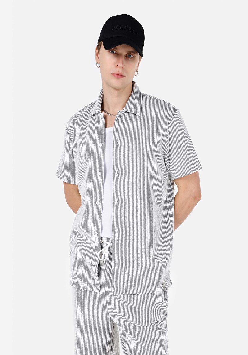 Зображення Поло З Коротким Рукавом Чоловіче Сіре  Cl1069548