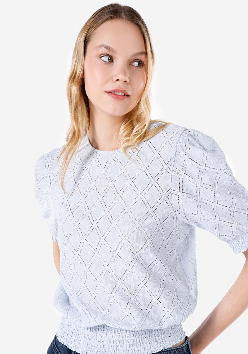 Показати інформацію про Футболка З Коротким Рукавом Жіноча Блакитна  Cl1067264